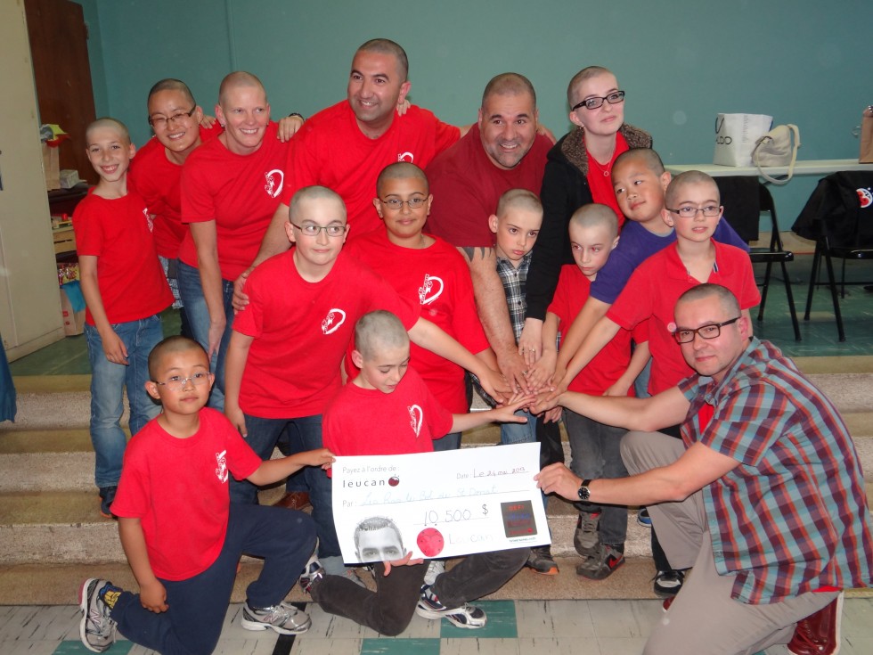 Défi têtes rasées réussi ! | École Saint-Donat